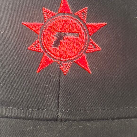 Ultra Club Classic Front Adj Black Red Star Gun Embroidered Cotton Cap Hat - Picture 2 of 11